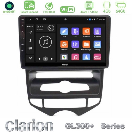 Clarion GL300+ Series 4Core Android ClarionOS 4+64GB Hyundai ix20 2010-2020 (AUTO A/C) Navigation Multimedia Tablet 10"