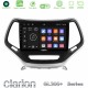 Clarion GL300+ Series 4Core Android ClarionOS 4+64GB  Jeep Cherokee 2014-2019 Navigation Multimedia Tablet 9" (Ασημί Χρώμα)