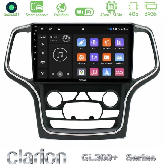 Clarion GL300+ Series 4Core Android ClarionOS 4+64GB Jeep Grand Cherokee 2014-2020 Navigation Multimedia Tablet 10" Clarion GL300+ Series 4Core Android ClarionOS 4+64GB Jeep Grand Cherokee 2014-2020 Navigation Multimedia Tablet 10"