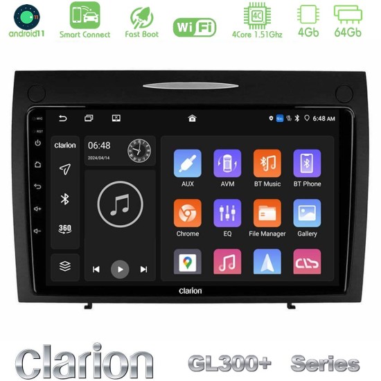Clarion GL300+ Series 4Core Android ClarionOS 4+64GB  Mercedes SLK Class Navigation Multimedia Tablet 9"
