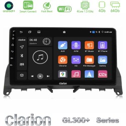 Clarion GL300+ Series 4Core Android ClarionOS 4+64GB  Mercedes C Class W204 Navigation Multimedia Tablet 9"