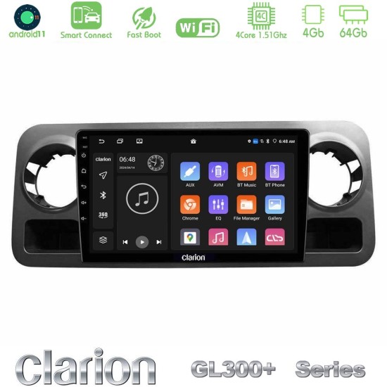 Clarion GL300+ Series 4Core Android ClarionOS 4+64GB  Mercedes Sprinter W907 Navigation Multimedia Tablet 10"