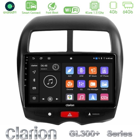 Clarion GL300+ Series 4Core Android ClarionOS 4+64GB  Mitsubishi ASX Navigation Multimedia Tablet 10"