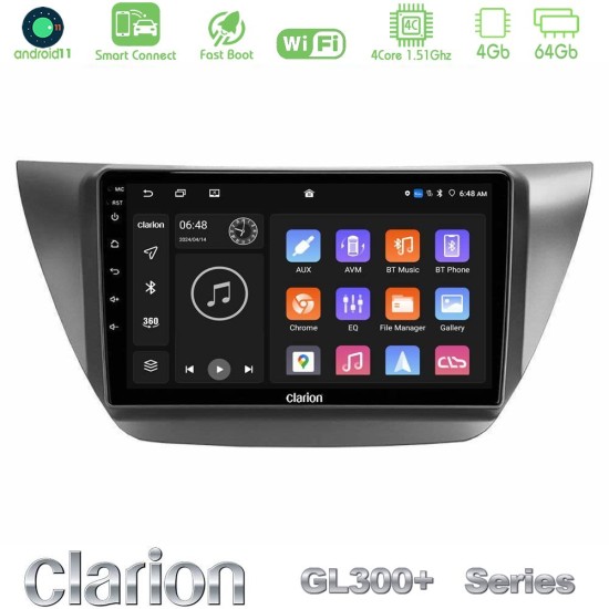 Clarion GL300+ Series 4Core Android ClarionOS 4+64GB  Mitsubishi Lancer 2004 – 2008 Navigation Multimedia Tablet 9"