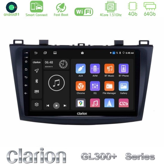 Clarion GL300+ Series 4Core Android ClarionOS 4+64GB Mazda 3 2009-2014 Navigation Multimedia Tablet 9" Clarion GL300+ Series 4Core Android ClarionOS 4+64GB Mazda 3 2009-2014 Navigation Multimedia Tablet 9"