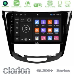 Clarion GL300+ Series 4Core Android ClarionOS 4+64GB  Nissan Qashqai J11 (AUTO A/C) Navigation Multimedia Tablet 10"