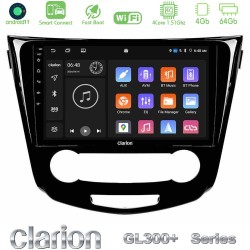 Clarion GL300+ Series 4Core Android ClarionOS 4+64GB  Nissan Qashqai J11 (Manual A/C) Navigation Multimedia Tablet 10"