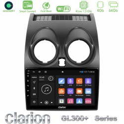 Clarion GL300+ Series 4Core Android ClarionOS 4+64GB  Nissan Qashqai J10 Navigation Multimedia Tablet 9"