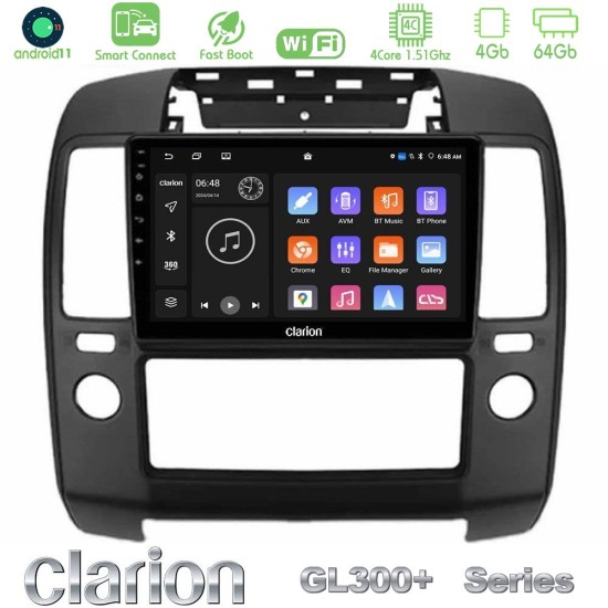 Clarion GL300+ Series 4Core Android ClarionOS 4+64GB  Nissan Navara Navigation Multimedia Tablet 9"