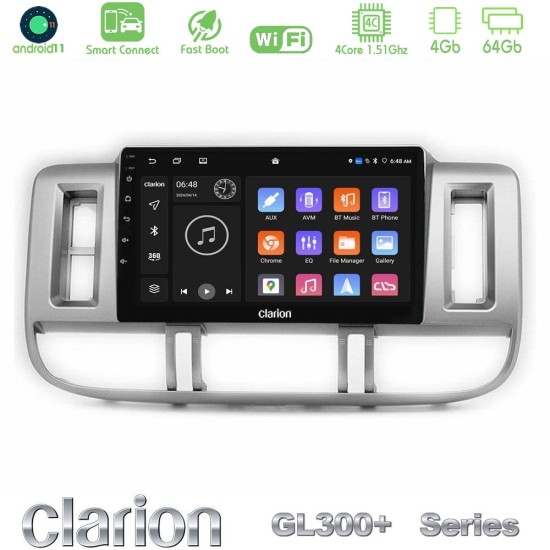 Clarion GL300+ Series 4Core Android ClarionOS 4+64GB  Nissan X-Trail (T30) 2000-2003 Navigation Multimedia Tablet 9"
