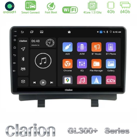 Clarion GL300+ Series 4Core Android ClarionOS 4+64GB  Opel Zafira 2012-2016 Navigation Multimedia Tablet 9"