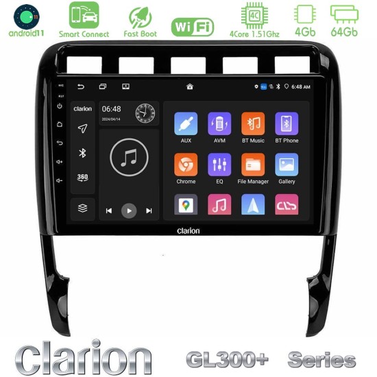 Clarion GL300+ Series 4Core Android ClarionOS 4+64GB  Porsche Cayenne 2003-2010 Navigation Multimedia Tablet 9"
