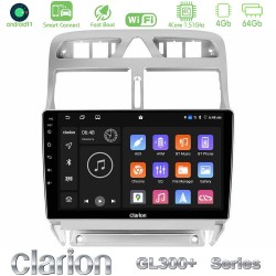 Clarion GL300+ Series 4Core Android ClarionOS 4+64GB  Peugeot 307 2002-2008 Navigation Multimedia Tablet 9"