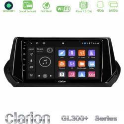 Clarion GL300+ Series 4Core Android ClarionOS 4+64GB  Peugeot 208/2008 2019-2023 Navigation Multimedia Tablet 9"