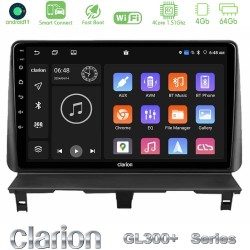 Clarion GL300+ Series 4Core Android ClarionOS 4+64GB Peugeot Partner / Citroën Berlingo 2002-2008 Navigation Multimedia Tablet 9"