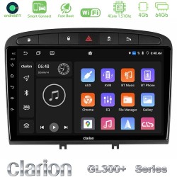 Clarion GL300+ Series 4Core Android ClarionOS 4+64GB  Peugeot 308/RCZ Navigation Multimedia Tablet 9"