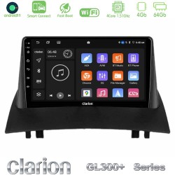 Clarion GL300+ Series 4Core Android ClarionOS 4+64GB  Renault Megane 2 2002-2008 Navigation Multimedia Tablet 9"