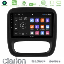 Clarion GL300+ Series 4Core Android ClarionOS 4+64GB  Renault/Nissan/Opel/Fiat Navigation Multimedia Tablet 9"