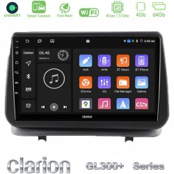 Clarion GL300+ Series 4Core Android ClarionOS 4+64GB Renault Clio 2005-2012 Navigation Multimedia Tablet 9"