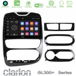 Clarion GL300+ Series 4Core Android ClarionOS 4+64GB Renault Clio 2012-2019 Navigation Multimedia Tablet 9"
