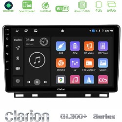 Clarion GL300+ Series 4Core Android ClarionOS 4+64GB  Renault Clio 5 2020-2025 Navigation Multimedia Tablet 9"