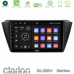 Clarion GL300+ Series 4Core Android ClarionOS 4+64GB  Skoda Fabia 2015-2021 Navigation Multimedia Tablet 9"