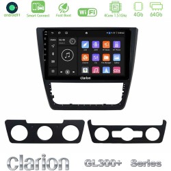 Clarion GL300+ Series 4Core Android ClarionOS 4+64GB  Skoda Yeti 2009-> Navigation Multimedia Tablet 10"