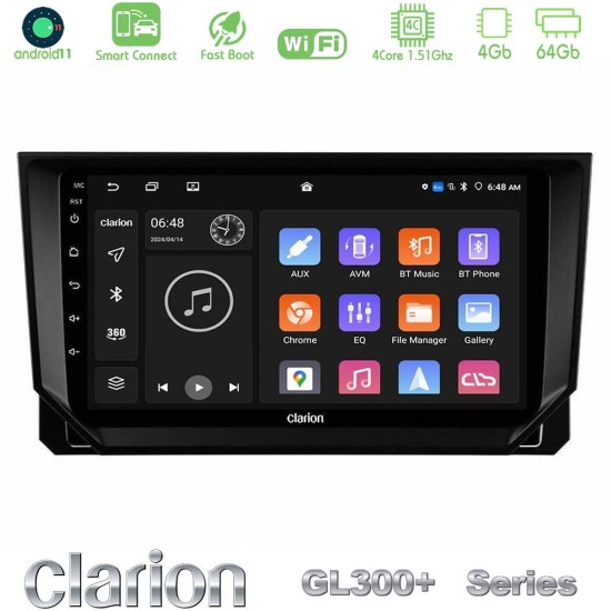 Clarion GL300+ Series 4Core Android ClarionOS 4+64GB  Seat Arona/Ibiza Navigation Multimedia Tablet 9"