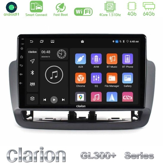 Clarion GL300+ Series 4Core Android ClarionOS 4+64GB  Seat Ibiza 2012-2015 Navigation Multimedia Tablet 9"
