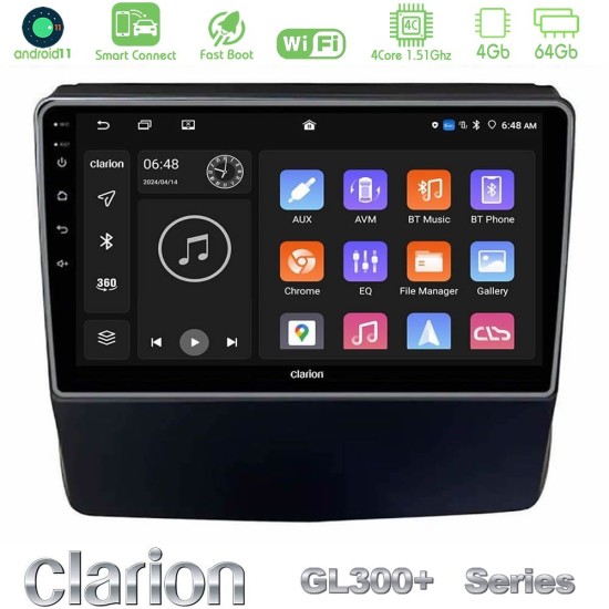 Clarion GL300+ Series 4Core Android ClarionOS 4+64GB Subaru Forester/Impreza 2018-2021 Navigation Multimedia Tablet 9"