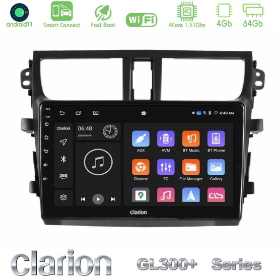Clarion GL300+ Series 4Core Android ClarionOS 4+64GB  Suzuki Celerio 2014-2020 Navigation Multimedia Tablet 9"