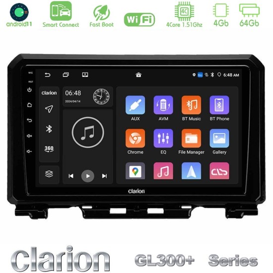 Clarion GL300+ Series 4Core Android ClarionOS 4+64GB  Suzuki Jimny 2018-2022 Navigation Multimedia Tablet 9"