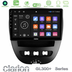 Clarion GL300+ Series 4Core Android ClarionOS 4+64GB  Toyota Aygo/Citroen C1/Peugeot 107 Navigation Multimedia Tablet 10"