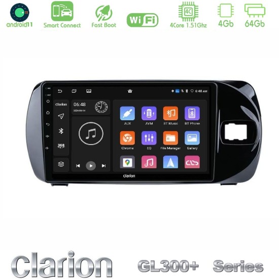 Clarion GL300+ Series 4Core Android ClarionOS 4+64GB Toyota Yaris (Vitz) 2015-2020 RHD Navigation Multimedia Tablet 9" Clarion GL300+ Series 4Core Android ClarionOS 4+64GB Toyota Yaris (Vitz) 2015-2020 RHD Navigation Multimedia Tablet 9"