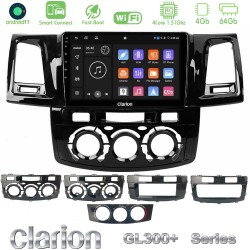 Clarion GL300+ Series 4Core Android ClarionOS 4+64GB  Toyota Hilux 2007-2016 Navigation Multimedia Tablet 9"