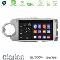 Clarion GL300+ Series 4Core Android ClarionOS 4+64GB  Toyota Yaris Navigation Multimedia Tablet 9"