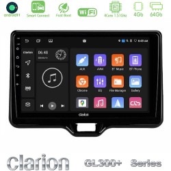 Clarion GL300+ Series 4Core Android ClarionOS 4+64GB Toyota Yaris Cross RHD 2020-> (Low Version) Navigation Multimedia Tablet 9"