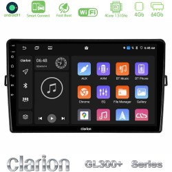 Clarion GL300+ Series 4Core Android ClarionOS 4+64GB  Toyota Auris Navigation Multimedia Tablet 10"