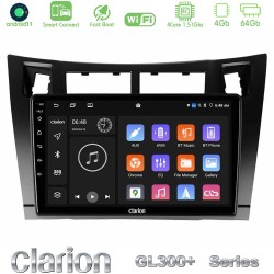 Clarion GL300+ Series 4Core Android ClarionOS 4+64GB  Toyota Yaris Navigation Multimedia Tablet 9" (Μαύρο Χρώμα)