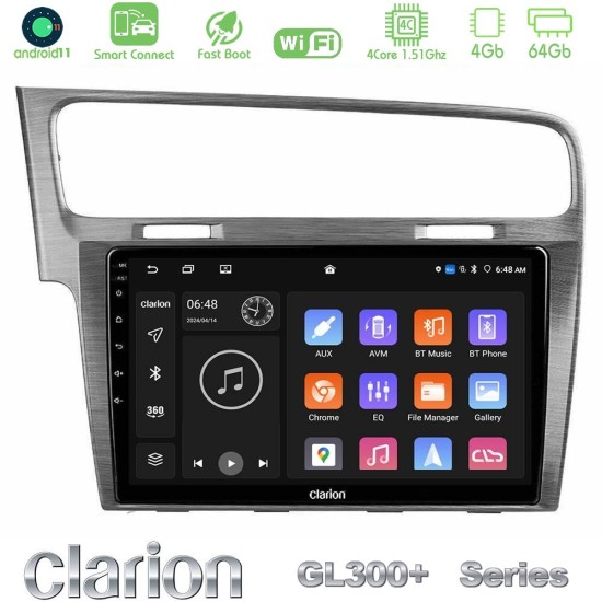 Clarion GL300+ Series 4Core Android ClarionOS 4+64GB  VW GOLF 7 Navigation Multimedia Tablet 10"