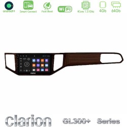 Clarion GL300+ Series 4Core Android ClarionOS 4+64GB  VW Sportsvan 2014-2020 Navigation Multimedia Tablet 9" (Ξύλινη απόχρωση)