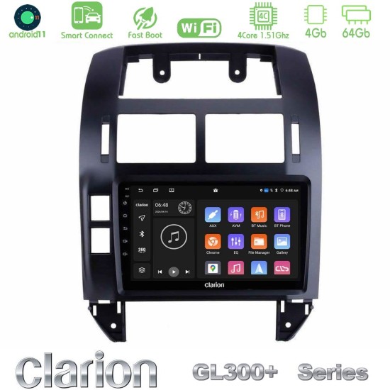 Clarion GL300+ Series 4Core Android ClarionOS 4+64GB  VW Polo 2002-2009 Navigation Multimedia Tablet 9"