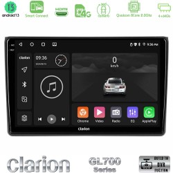 Clarion GL700 Series 8Core Android ClarionOS 4+64GB Audi A4 B7 Navigation Multimedia Tablet 9" Με Carplay & Android Auto