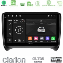 Clarion GL700 Series 8Core Android ClarionOS 4+64GB Audi TT B7 Navigation Multimedia Tablet 9" Με Carplay & Android Auto