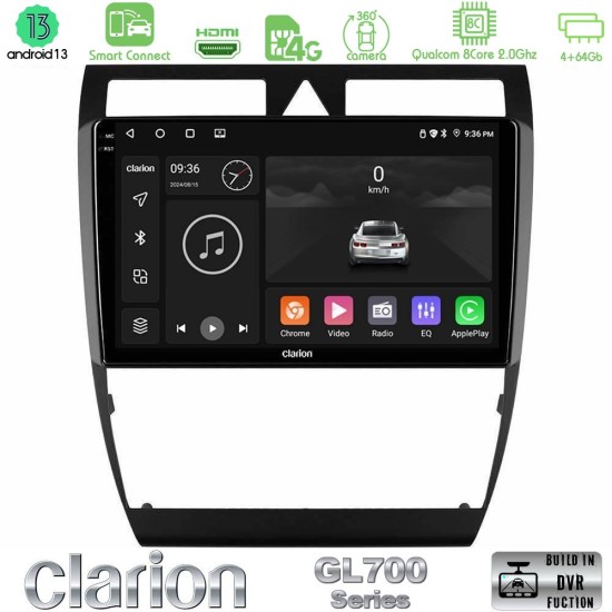 Clarion GL700 Series 8Core Android ClarionOS 4+64GB Audi A6 (C5) 1997-2004 Navigation Multimedia Tablet 9" Με Carplay & Android Auto