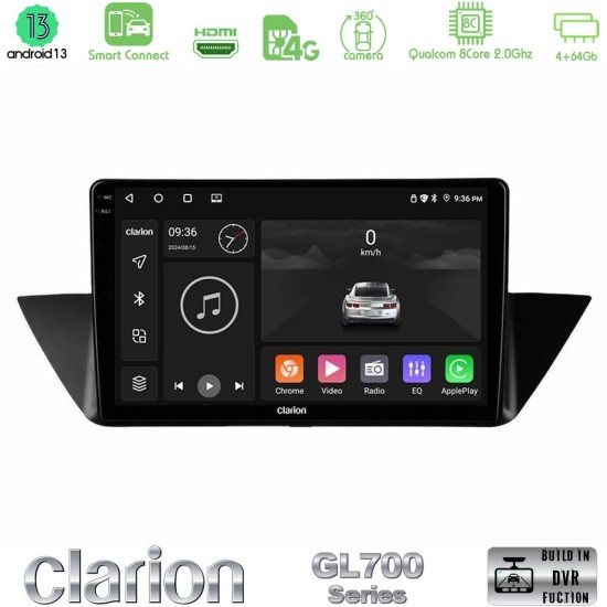 Clarion GL700 Series 8Core Android ClarionOS 4+64GB BMW Χ1 E84 Navigation Multimedia Tablet 10" Με Carplay & Android Auto