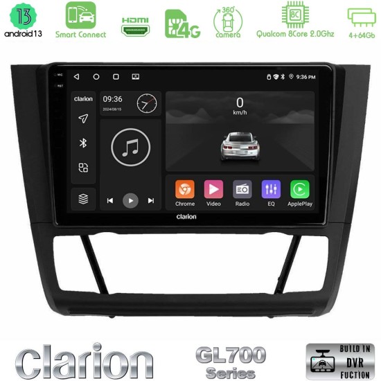 Clarion GL700 Series 8Core Android ClarionOS 4+64GB BMW 1Series E81/E82/E87/E88 (AUTO A/C) Navigation Multimedia Tablet 9" Με Carplay & Android Auto Clarion GL700 Series 8Core Android ClarionOS 4+64GB BMW 1Series E81/E82/E87/E88 (AUTO A/C) Navigation Multimedia Tablet 9" Με Carplay & Android Auto