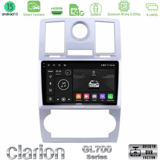 Clarion GL700 Series 8Core Android ClarionOS 4+64GB Chrysler 300C Navigation Multimedia Tablet 9" Με Carplay & Android Auto
