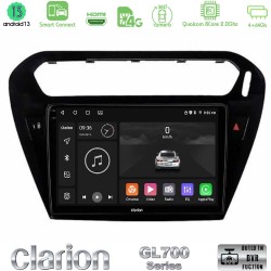 Clarion GL700 Series 8Core Android ClarionOS 4+64GB Citroen C-Elysee / Peugeot 301 Navigation Multimedia Tablet 9" Με Carplay & Android Auto
