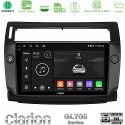 Clarion GL700 Series 8Core Android ClarionOS 4+64GB Citroen C4 2004-2010 Navigation Multimedia Tablet 9" (μαύρο χρώμα) Με Carplay & Android Auto